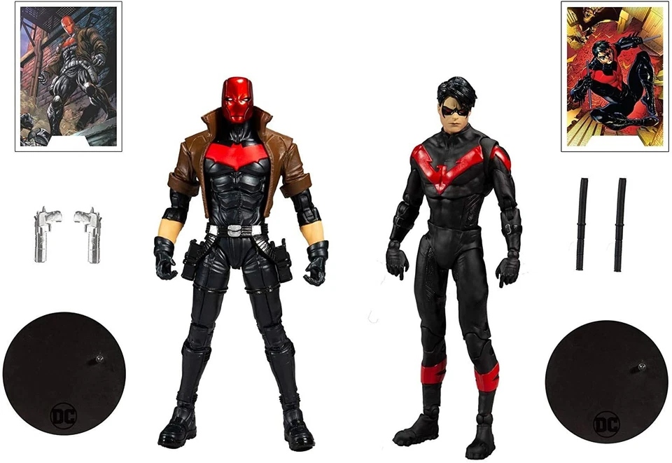DC Multiverse ~ JUEGO DE FIGURAS DE LUJO Nightwing vs. Red Hood ~ McFarlane Toys Foto 3 de 4