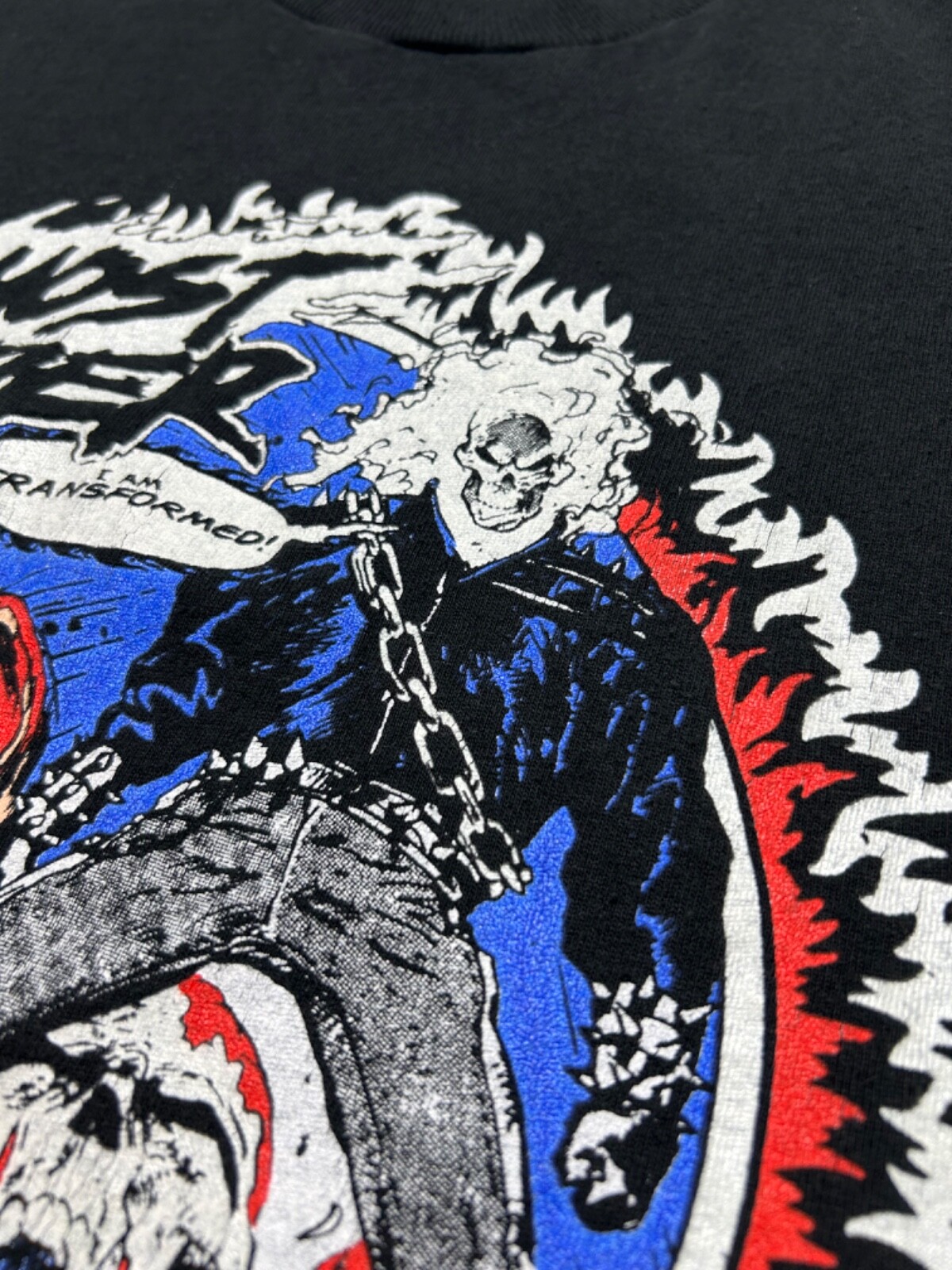 RARE! 1992 Ghost Rider “I am Transformed” Marvel T-Shirt image 8