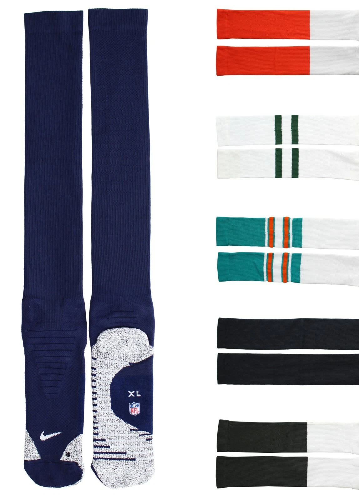 Nike Athletic Socks Men's Over the Knee Dri-Fit, Cushioned, NFL Logo