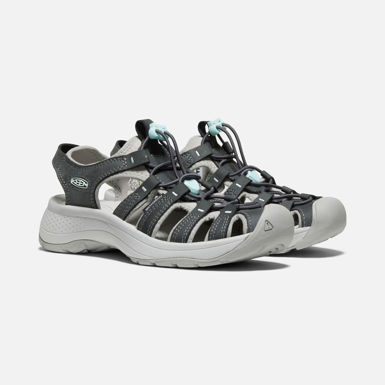Sandali da trekking Keen Astoria West magnete in pelle vapore 1026150 scarpe da donna