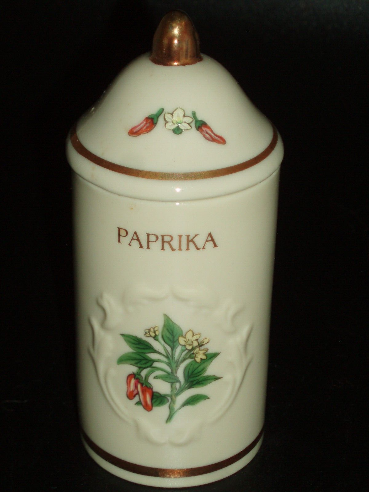THE LENOX SPICE GARDEN (GIFTWARE) 1992 Fine Porcelain PAPRIKA Jar & Lid NEW