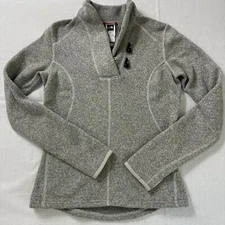 The North Face Womens XS Knit Pullover Toggle Buttons Athleisure Gray