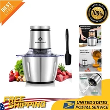 Compact 600W Stainless Steel Food Processor - 8 Cup Capacity for Quick Chef Prep