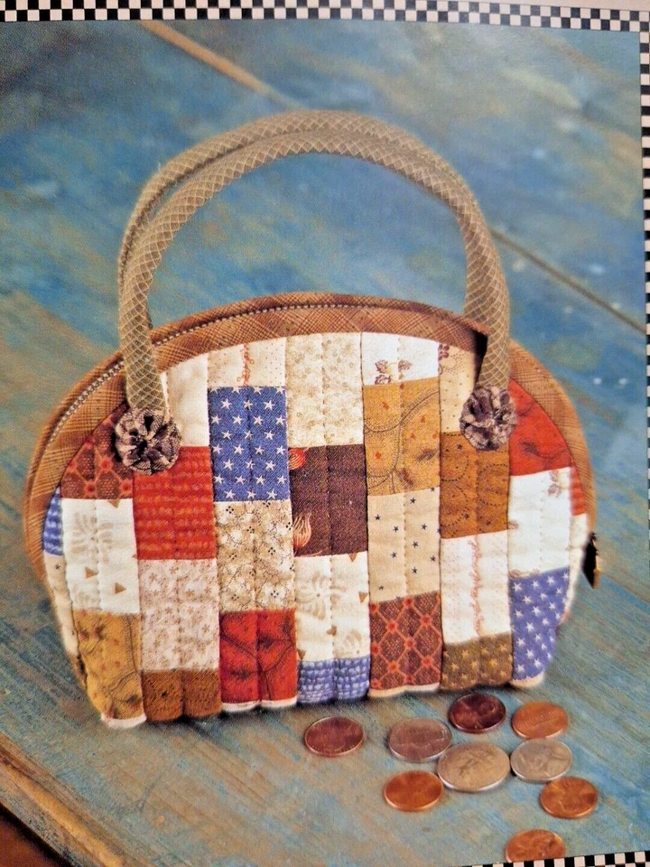 Petite Purse Handbag Kimies Quilts IJK116 Sewing Pattern Patchwork Quilt Indygo - Image 2 of 4