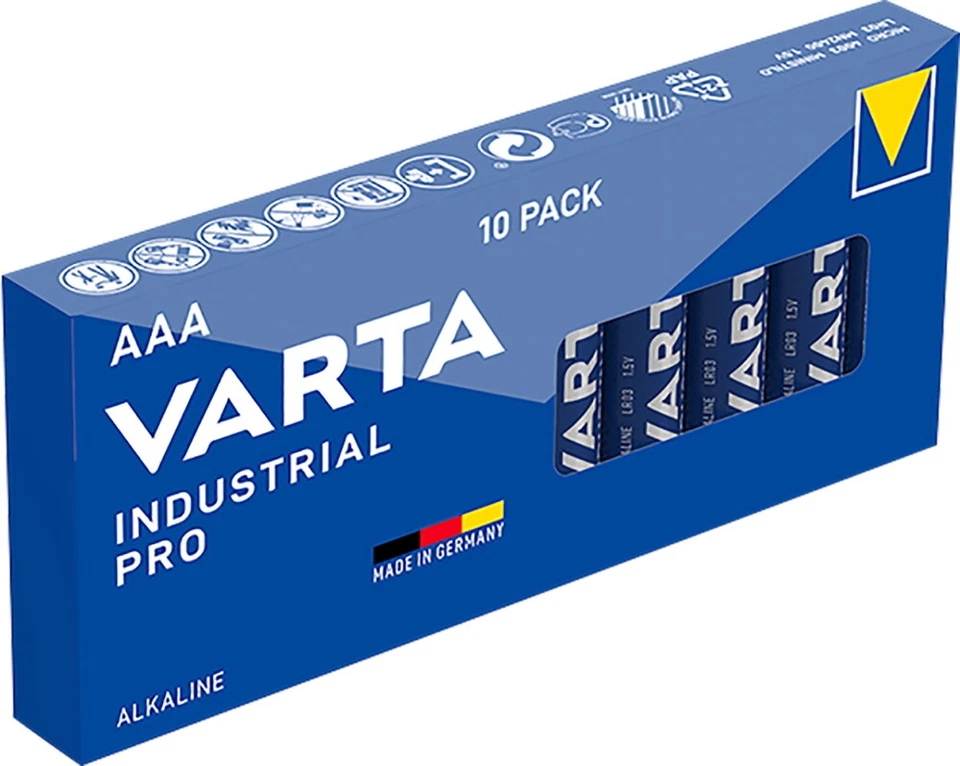 100 Varta 4003 Industrial Pro AAA / Micro Alkaline Batterien im 10er Karton