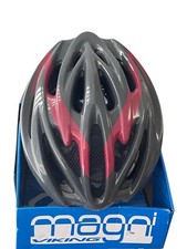 viking Cycling Helmet 55-59cm Red Black Vents Mtb Bike BMX Helmet