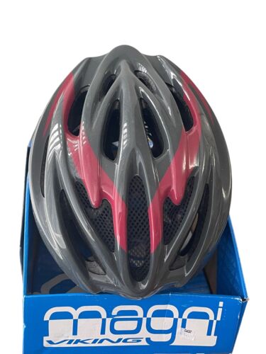 viking Cycling Helmet 55-59cm Red Black Vents Mtb Bike BMX Helmet - Picture 1 of 4