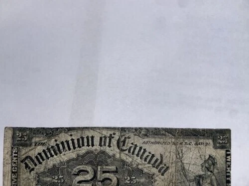 Canada 1900 25 Cent Shinplaster Free Shipping | Cut Error / rare - Image 4 of 4