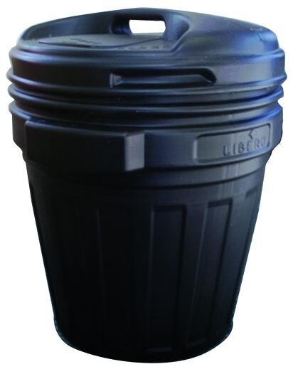 BIDONE IMMONDIZIA HDPE NERO  COPERCHIO VITE       40 L