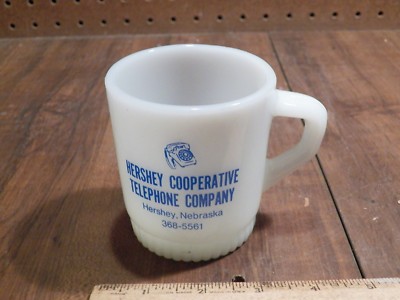 anchor hocking fire king cup advertising hershey telephone co nebraska ebay ebay
