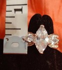 Silver Tone Crystal Rhinestone CZ??? Costume Cocktail Ring 6 Jewelry Statement — photo 5