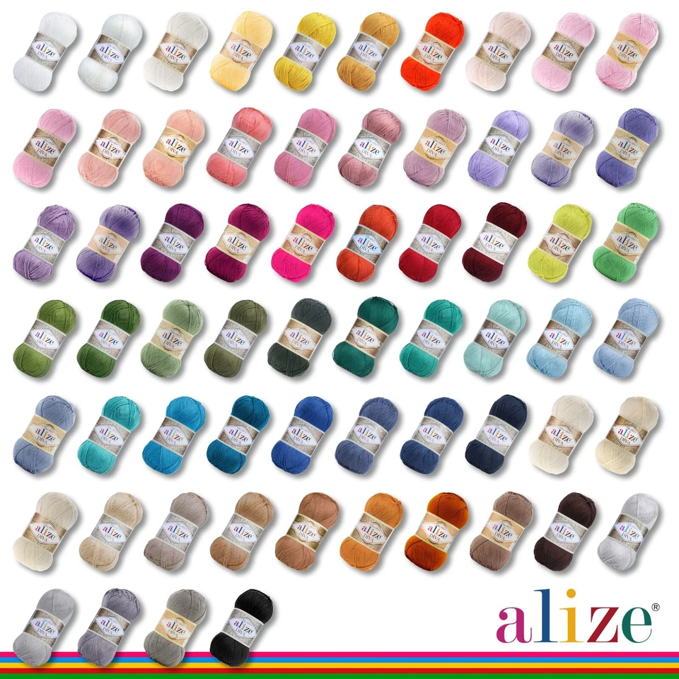 Alize 100g Diva Lana Filato Effetto Seta Morbido Uncinetto Maglia 64 Colori