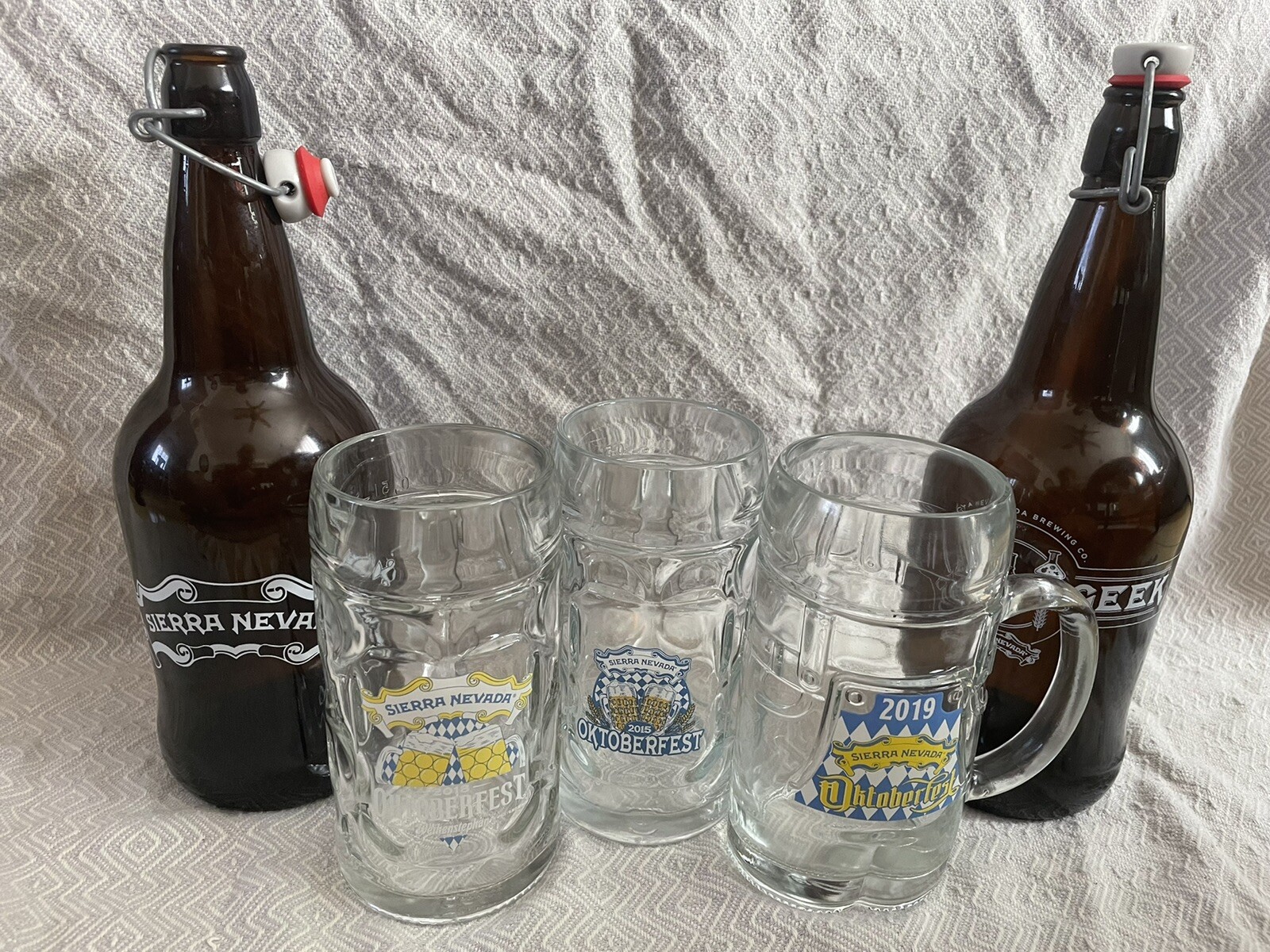 Lot Of SIERRA NEVADA Steins And Growlers, OKTOBERFEST 1/2 Liter Steins