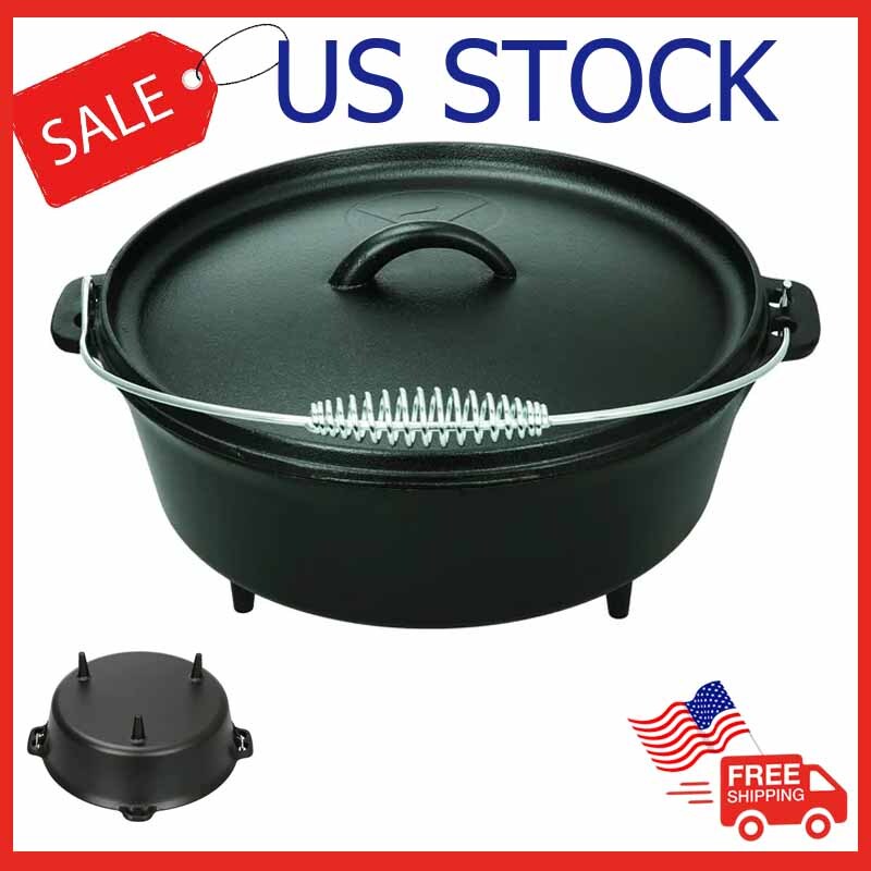 Ozark Trail 5Quart Cast Iron Dutch Oven with Handle eBay