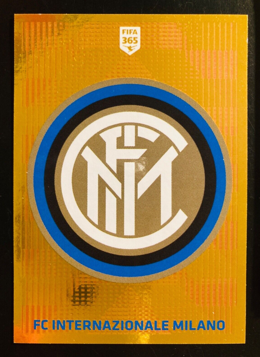 2019-20 Panini FIFA 365 # 227 Inter Milan Serie A badge logo gold