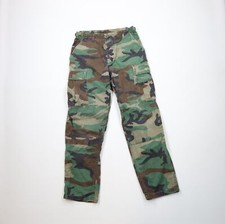 Vtg 90s Military Mens 30x31 Faded Ripstop Camouflage Cargo Combat Trousers Pants