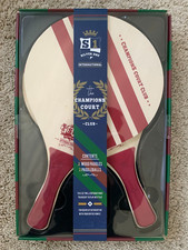 Silver One International Wood Paddles  Paddleball The Champions Court Set Red