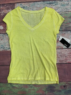 A New Approach Aloha Yellow Luna Short Sleeve T Shirt Women s Size X-Small