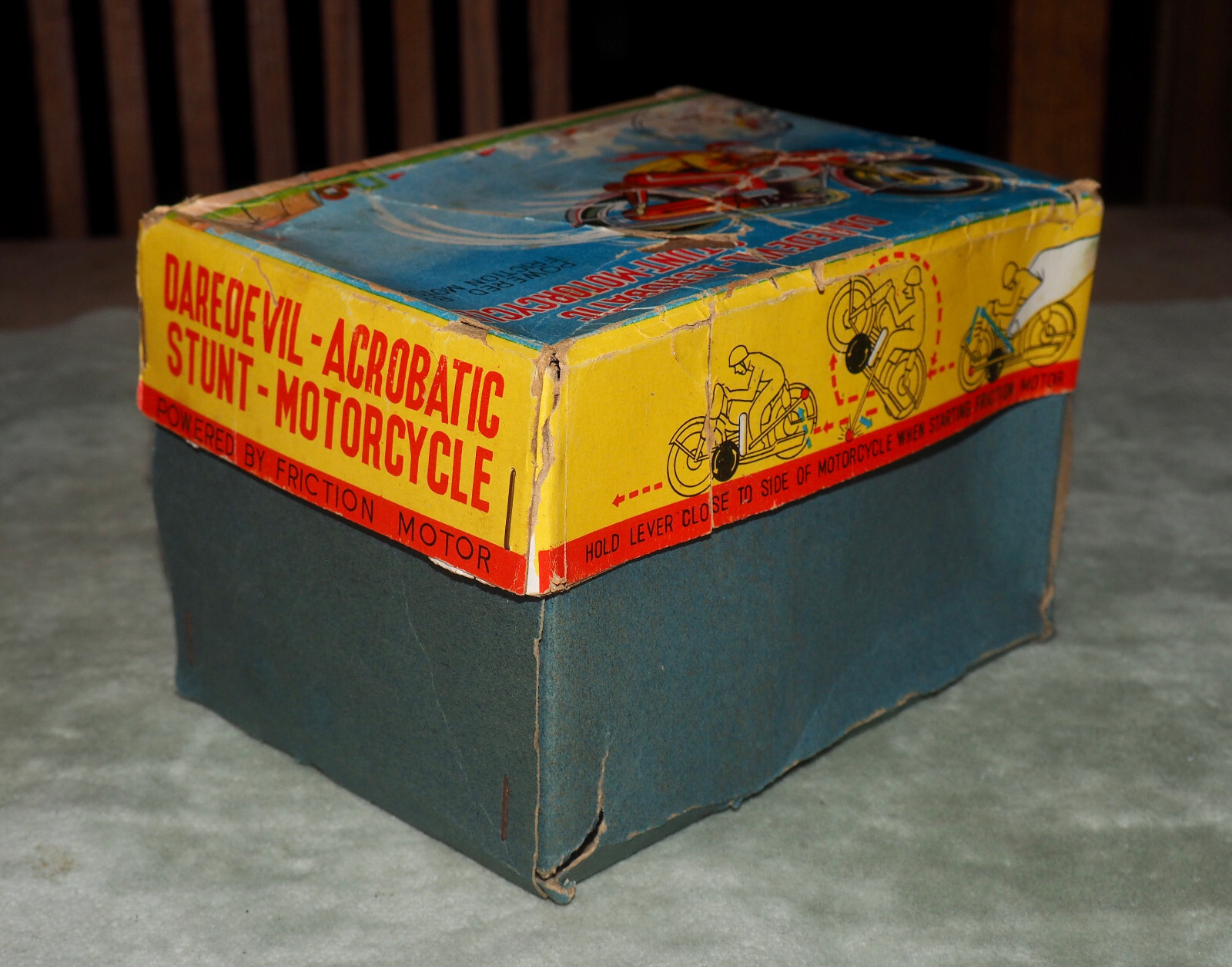 Vtg. DAREDEVIL STUNT MOTORCYCLE Friction Motor ALPS, JAPAN w/ BOX eBay