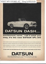 Original 1963 Datsun SPL 310 Roadster vintage  print ad:  "Datsun Dash..."