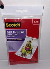Scotch Self-Sealing Laminating Pouches, Photo Size, 5 Pouches MMMPL900G .4x6  