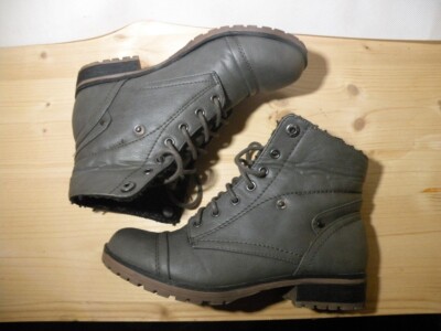 Pimkie Stiefeletten 36 Damenschuhe graue Stiefel Frauenschuhe