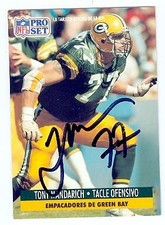 Tony Mandarich autographed Football Card (Packers) 1991 Pro Set Spanish #77