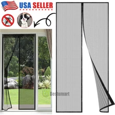 NEW Hands-Free Mesh Magnet Screen Door Fly Curtain For Bug Mosquito Pet Friendly