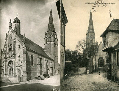 SAINT CALAIS SET 2 Karten mit Blick auf die Kirche PLUS eine Karte Poitevin ANGEBOT