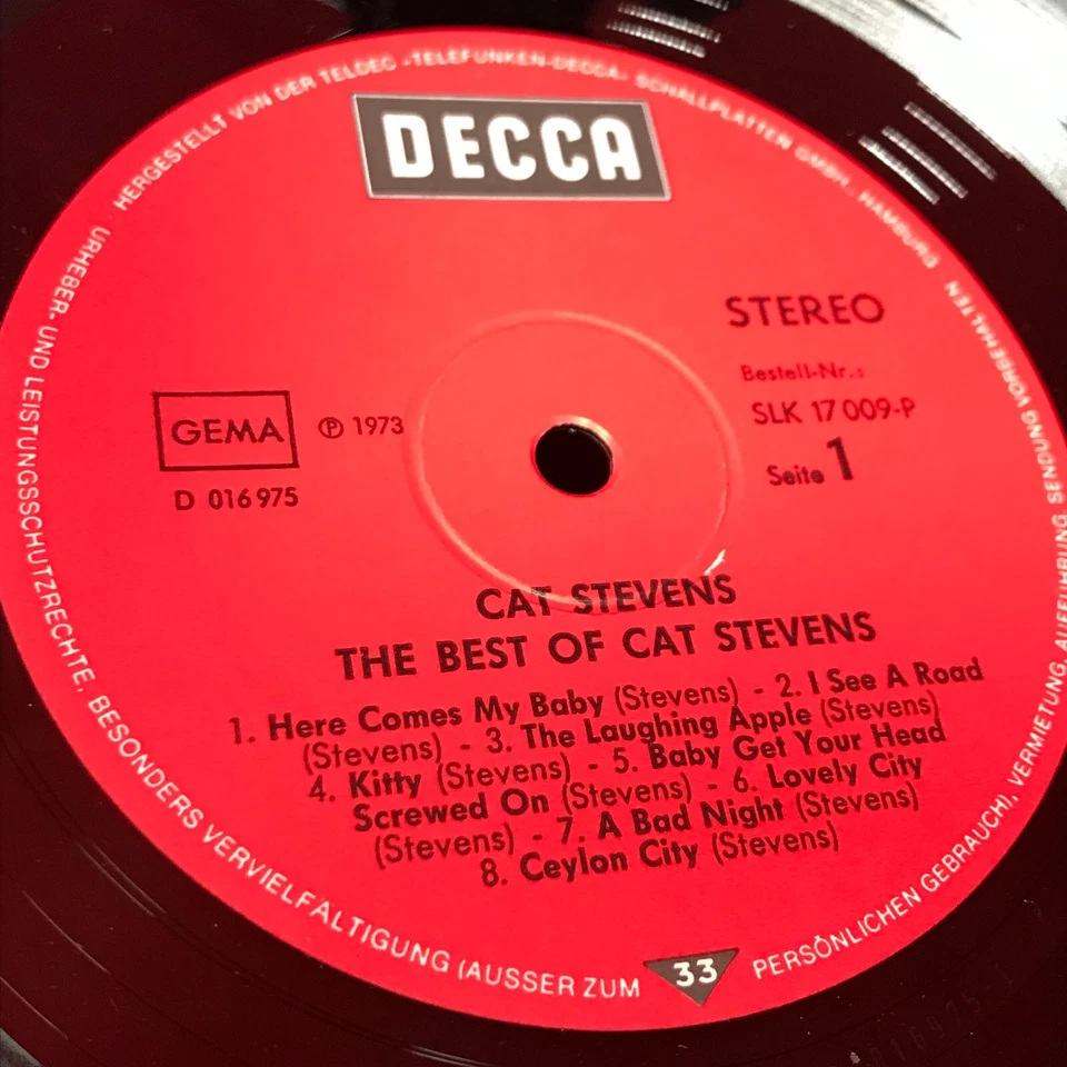 The Best Of Cat Stevens 1973 German vinyl LP I'm Gonna Get Me Gun Mathew & Son ~ - Image 4 of 4
