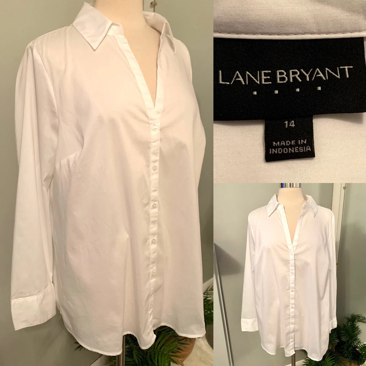 Lane bryant white shirts sales