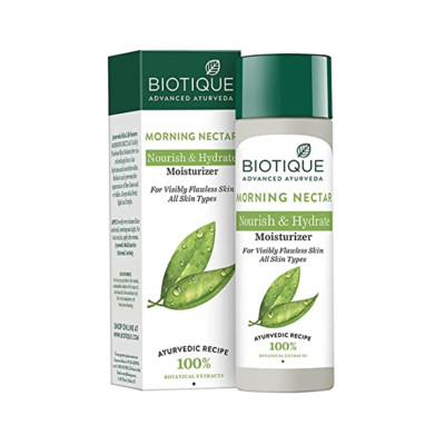 Biotique Morning Nectar Flawless Skin moisturizer for All Skin Types, 190ml