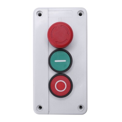 NC Emergency Stop NO Red Green Momentary Push Button Switch Station 600V 10A P5