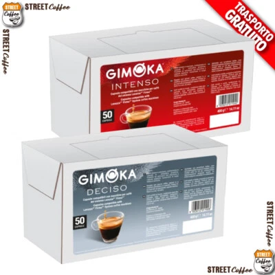 100 Capsule Caffè Gimoka Intenso Deciso Compatibili Lavazza Firma a scelta *