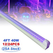 Linkable UV Light, Plug with Built-in ON/Off Switch Black Light Fixture 4Ft 40W