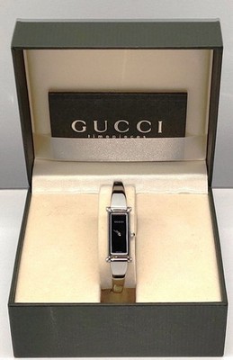 Gucci Armreif Uhr 1500L Stahl Square Face Quarz gebraucht aus Japan