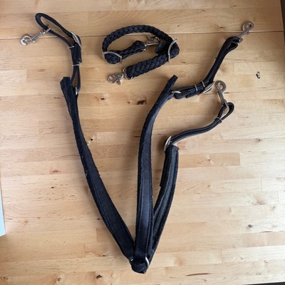 Weaver Equine Felt Lined Breast Collar with Snaps and Wither Strap added.