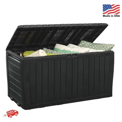 Keter Marvel Plus 71 Gallon Resin Deck Box-Organization and Storage for Patio St