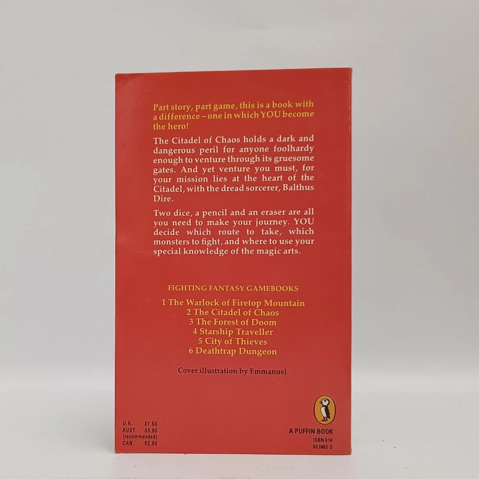 Steve Jackson Ian Livingstone Lucha Fantasía Gamebooks 4 Libros Paquete Lote PB Foto 4 de 4