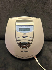 Coby CX-CD305 Portable FM Stereo CD Player DBBS, Silver/Gray, Line Out, Tested