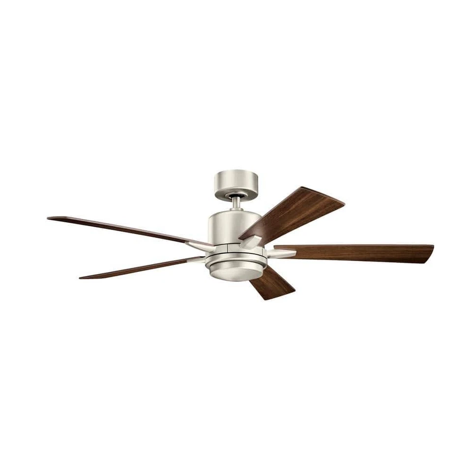 Kichler Lucian Elite 52" Brushed Nickel Indoor Ceiling Fan LED Downrod w/Control - Image 2 of 4