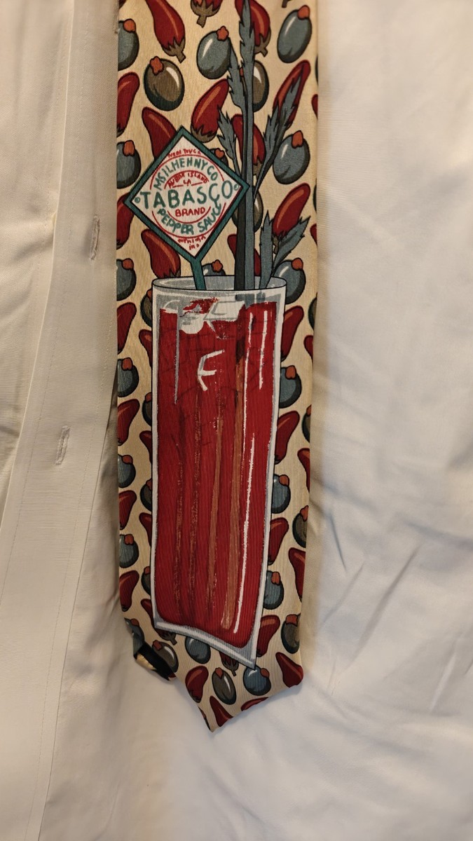 Tobasco Bloody Mary Tie Vintage View 2