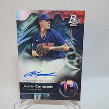 2023 Bowman Platinum Justin Campbell Autograph Cleveland Guardians TOP-31