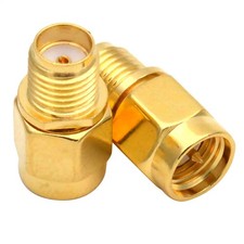 2pcs SMA Female Jack to SMA Male Plug RF Adapter Converter Replacement