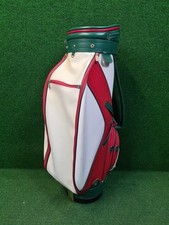 MAXFLI Vintage Trolleybag/Cartbag - Herren (Weiß/Grün/Rot, 6 Fächer, 5 Taschen)