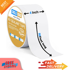 RV Roof Tape Sealant Roofing Tape, 4 Inch X 50 Foot Natural White RV Tape for Ro