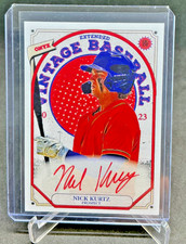 2023 Onyx Vintage NICK KURTZ Red Ink On Card AUTO #/25 Athletics