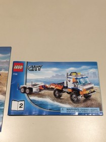 2008 Lego City 7726 Coast Guard Truck with Speed Boat Set Box + Instructions
