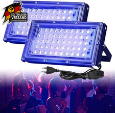 LED Schwarzlicht Strahler 50W IP66 Wasserdicht UV Lampe 2 Disco Party Halloween