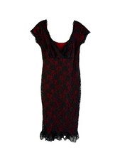 Vintage Y2K Womens Large Lace Overlay Empire Baby Slip Dress Vamp Whimsigoth